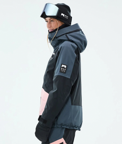 Morpheus W Veste de ski pour femme – Bleu métallisé / Noir / Rose doux