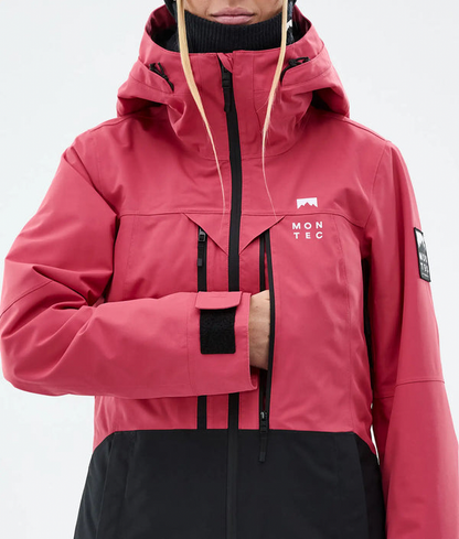 Moss W Veste de ski pour femme – Rouge clair / Noir