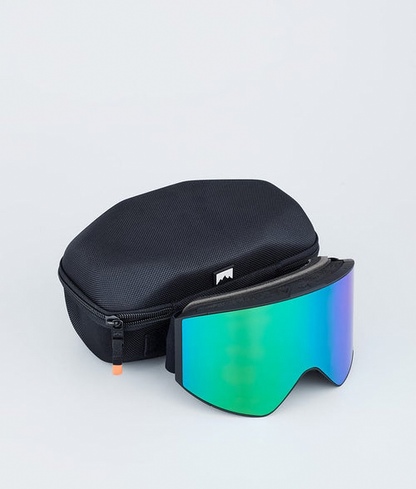 Masque De Ski – Noir Avec Écran Miroir Vert Tourmaline